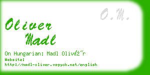 oliver madl business card